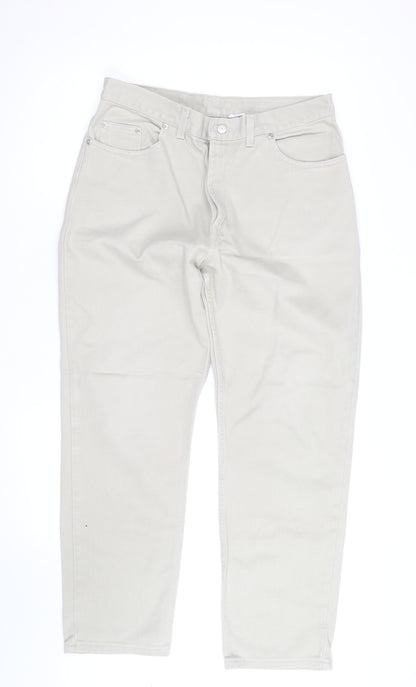 Faded Glory Men's Beige Straight Fit Jeans Size 38 x 32 Cotton Denim