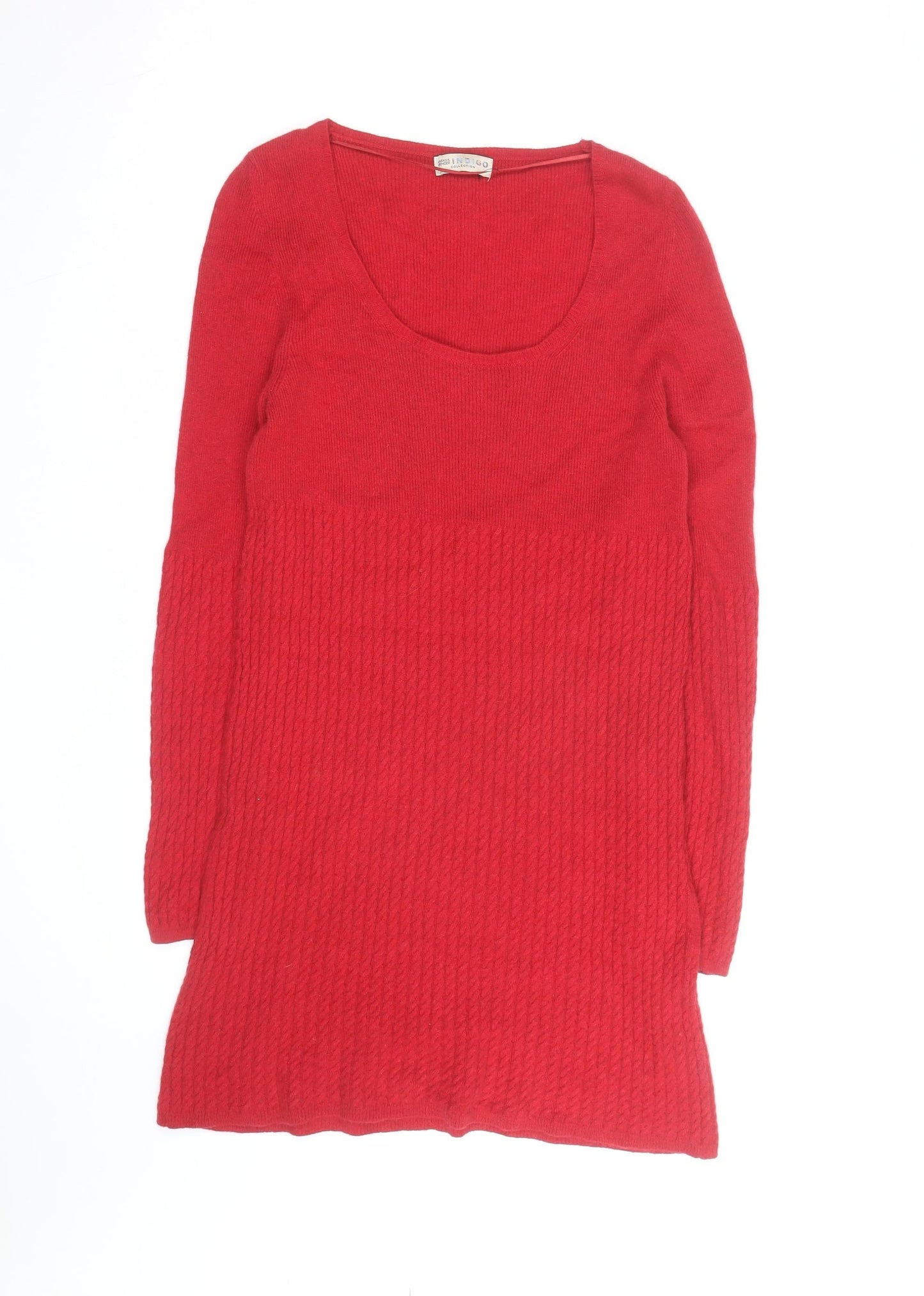 Marks and Spencer Women’s Red Wool Blend Long Sleeve Jumper Dress Size 10