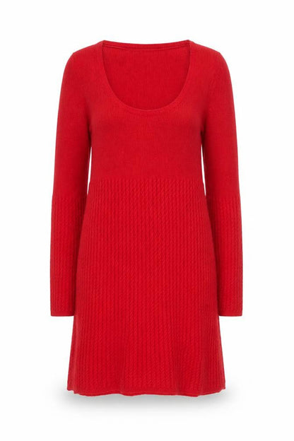 Marks & Spencer Women’s Red Wool Blend Long Sleeve Jumper Dress Size 10
