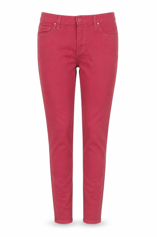 Denim Co. Women Red Super Skinny Jegging Cotton Blend Size 10
