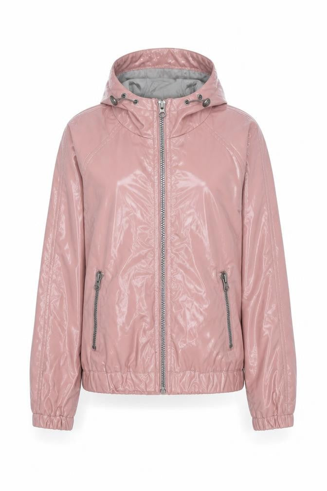 Missguided Women’s Pink Hooded Windbreaker Jacket Size 4
