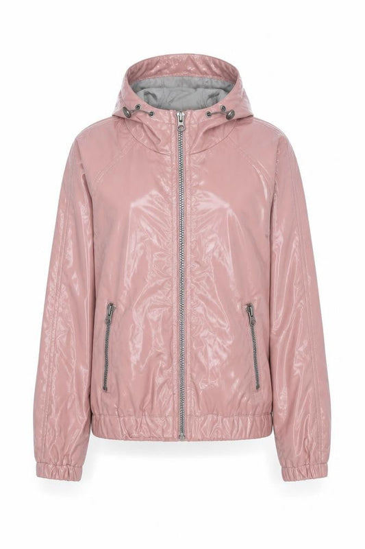 Missguided Women’s Pink Hooded Windbreaker Jacket Size 4