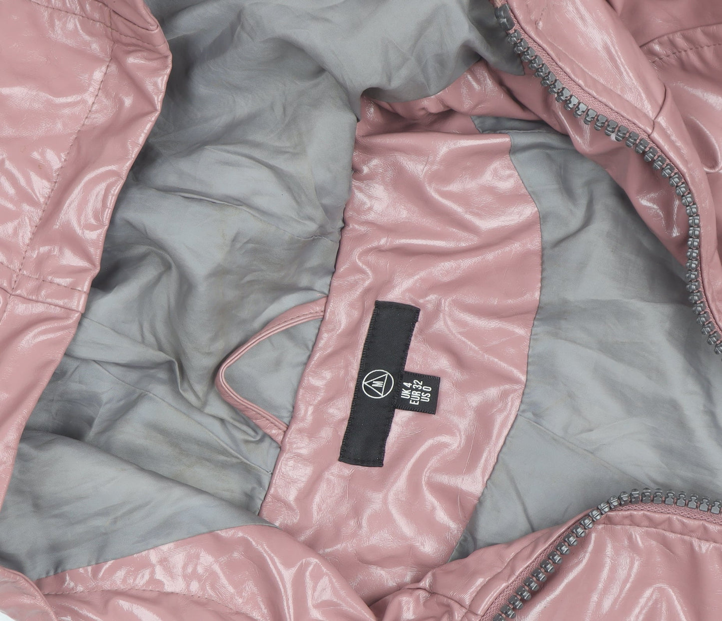 Missguided Women’s Pink Hooded Windbreaker Jacket Size 4