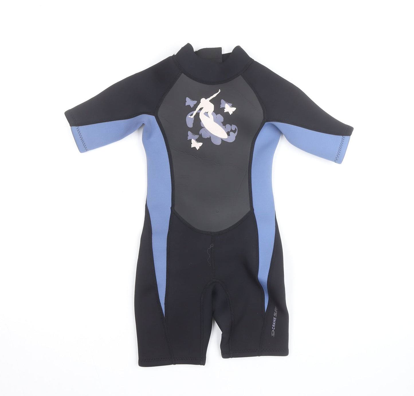 Crane Surf Boys Blue & Black 5-6 Years Short Sleeve Wetsuit
