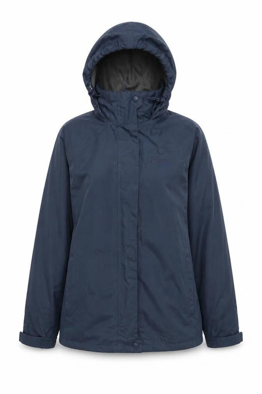 Hi Gear Women's Blue Waterproof Hooded Rain Jacket Size 14