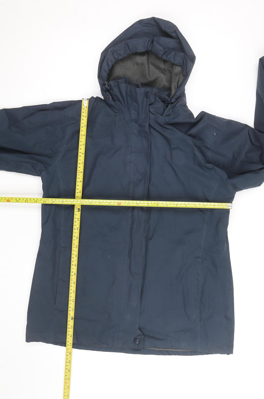 Hi Gear Women's Blue Waterproof Hooded Rain Jacket Size 14