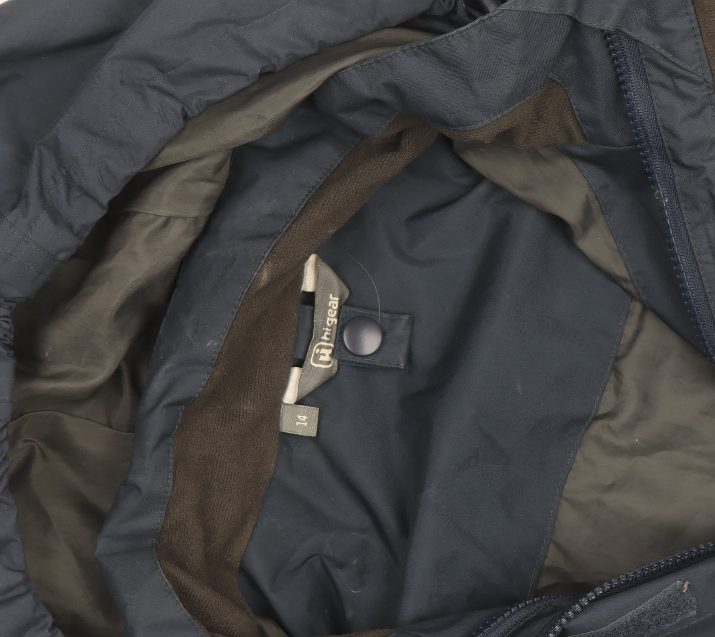 Hi Gear Women's Blue Waterproof Hooded Rain Jacket Size 14