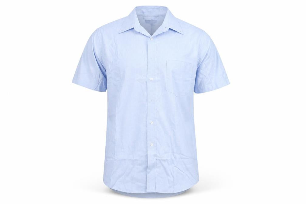 Principles for Men Light Blue Short Sleeve Classic Fit Shirt 15.5in