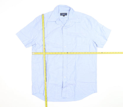 Principles for Men Light Blue Short Sleeve Classic Fit Shirt 15.5in