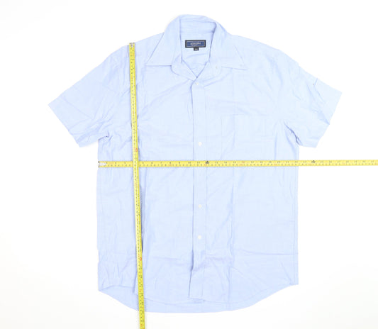 Principles for Men Light Blue Short Sleeve Classic Fit Shirt 15.5in
