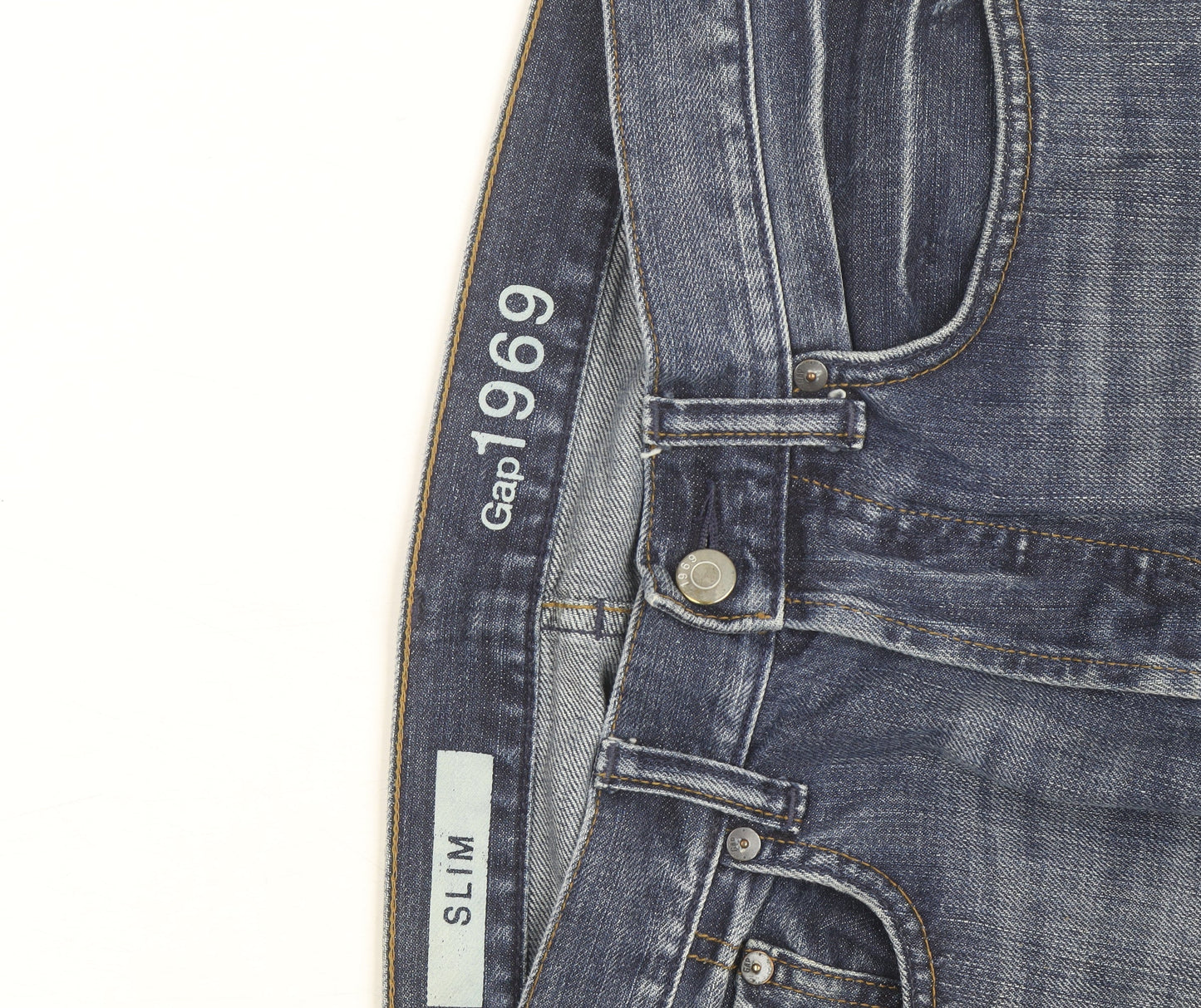 Gap 1969 Men's Blue Slim Fit Straight Denim Jeans 30x30