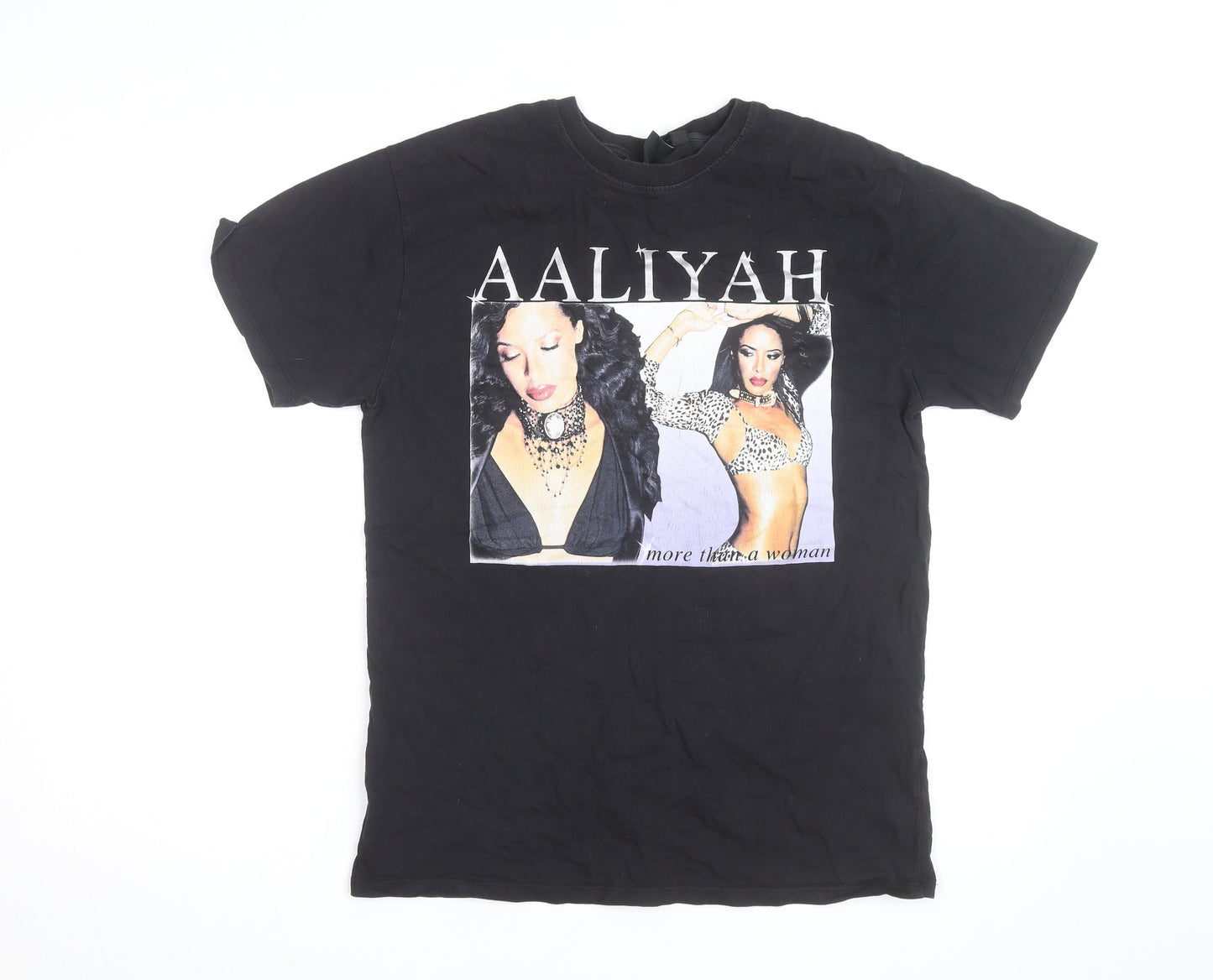 And Finally Women's Black Aaliyah Graphic T-Shirt Size 10