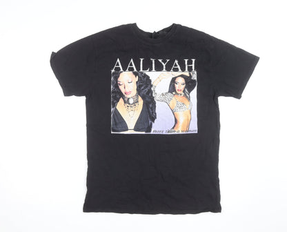 And Finally Women's Black Aaliyah Graphic T-Shirt Size 10