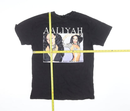 And Finally Women's Black Aaliyah Graphic T-Shirt Size 10