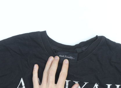 And Finally Women's Black Aaliyah Graphic T-Shirt Size 10