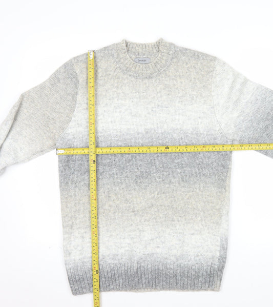 George Men's Grey Ombre Knit Crew Neck Jumper M