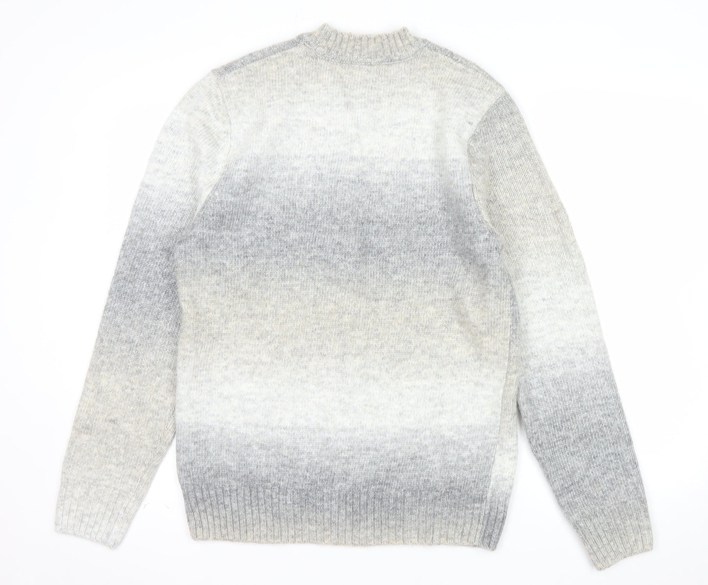 George Men's Grey Ombre Knit Crew Neck Jumper M