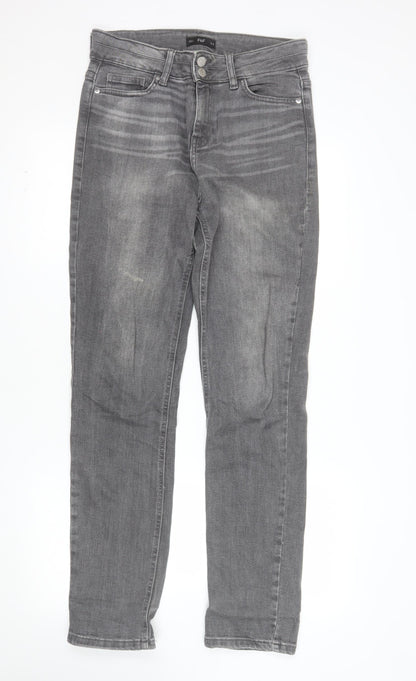 F&F Women’s Grey Skinny Stretch Jeans UK 10 Slim Fit Denim