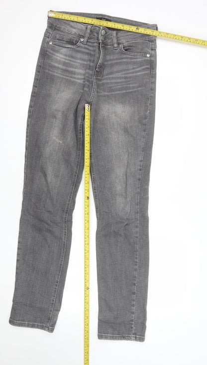 F&F Women’s Grey Skinny Stretch Jeans UK 10 Slim Fit Denim