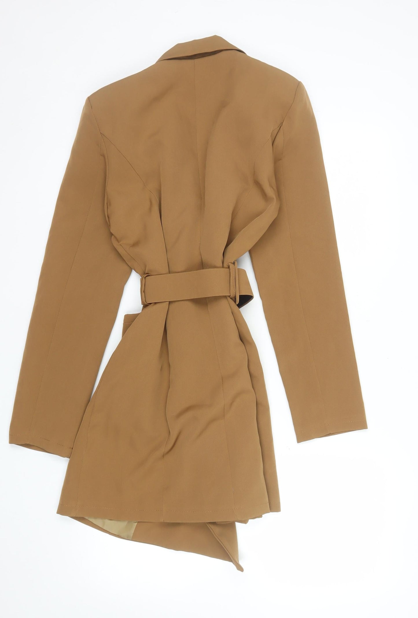 I Saw It First Women’s Brown Belted Long Trench Coat Size 10