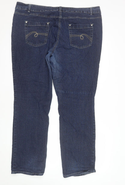 Debenhams Women's Blue Slim Leg Denim Jeans Size 20