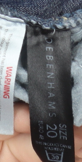 Debenhams Women's Blue Slim Leg Denim Jeans Size 20
