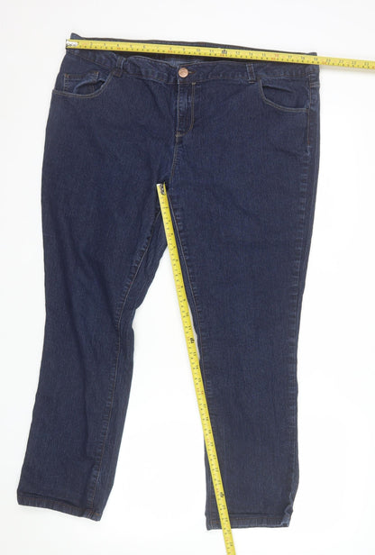 DP Denim Women’s Blue Straight Jeans Size 20 Stretch Fit