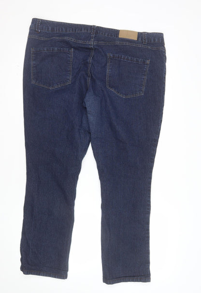 DP Denim Women’s Blue Straight Jeans Size 20 Stretch Fit