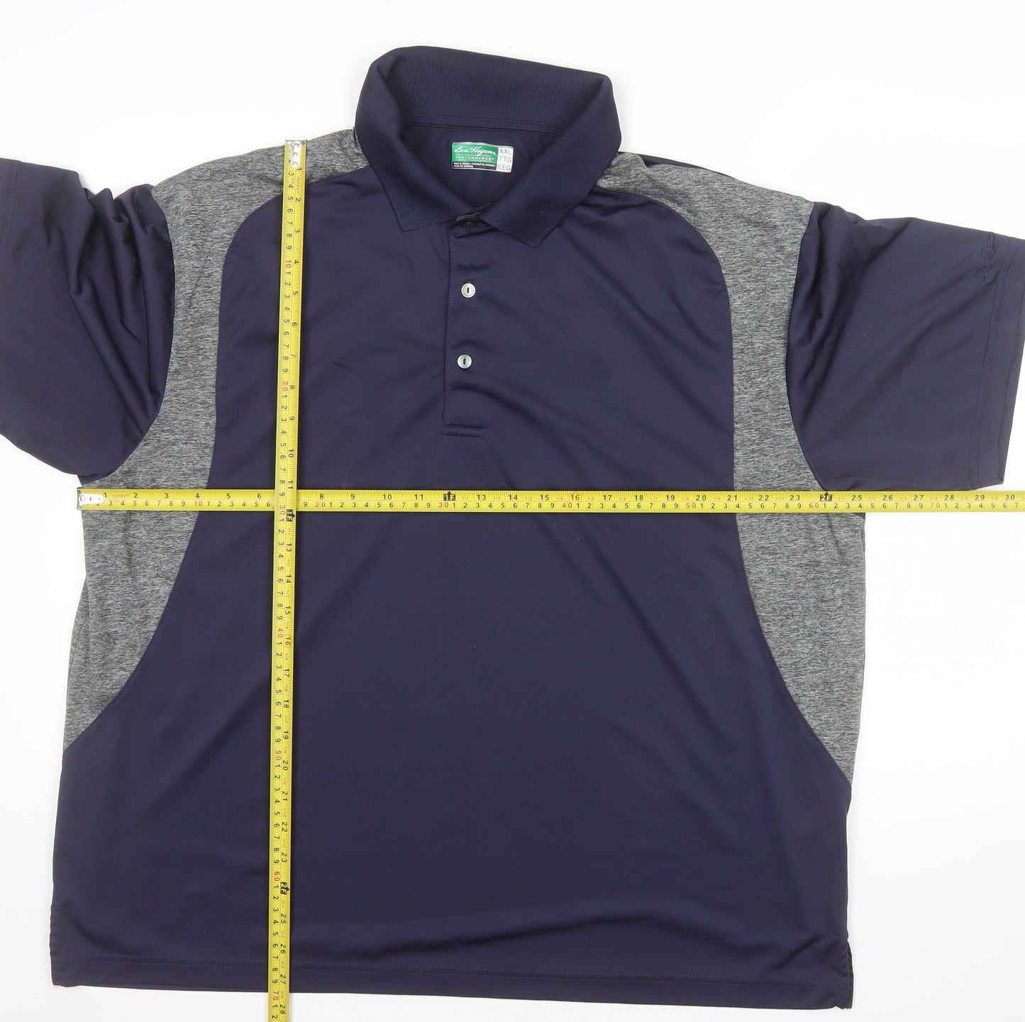 Ben Hogan Men's Blue 2XL Polo Golf Shirt Moisture Wicking
