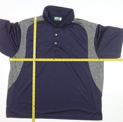 Ben Hogan Men's Blue 2XL Polo Golf Shirt Moisture Wicking