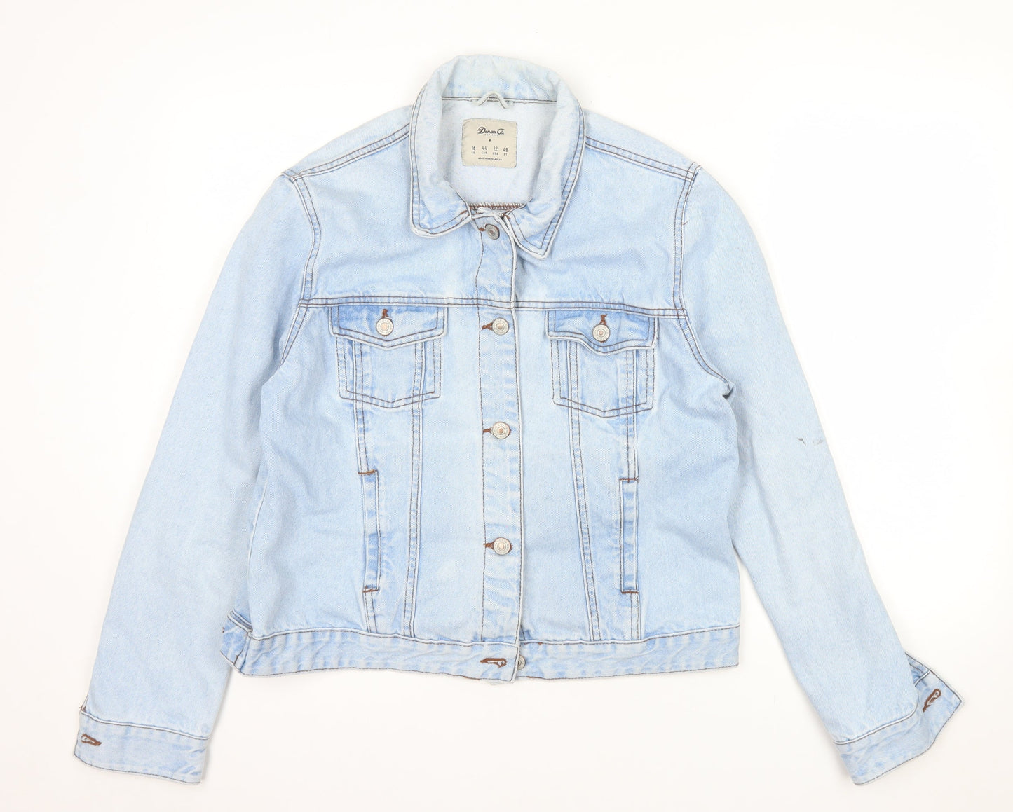 Denim Co Women Blue Size 16 Classic Denim Jacket