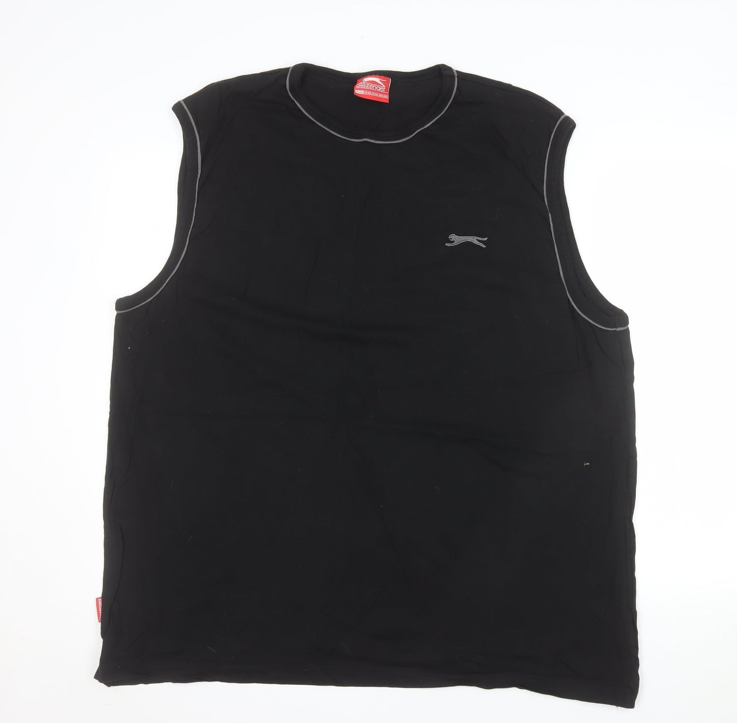 Slazenger Men's Black 4XL Sleeveless Cotton Sports Tank Top