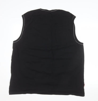 Slazenger Men's Black 4XL Sleeveless Cotton Sports Tank Top