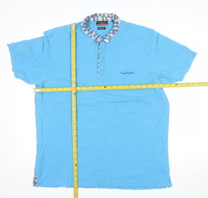 Pierre Cardin Men's Blue 2XL Regular Fit Cotton Polo Shirt