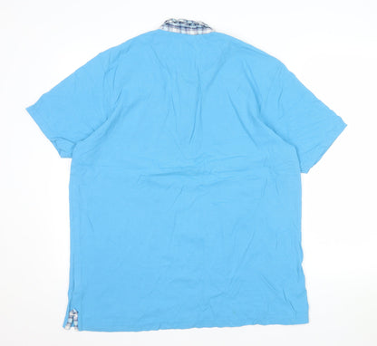Pierre Cardin Men's Blue 2XL Regular Fit Cotton Polo Shirt