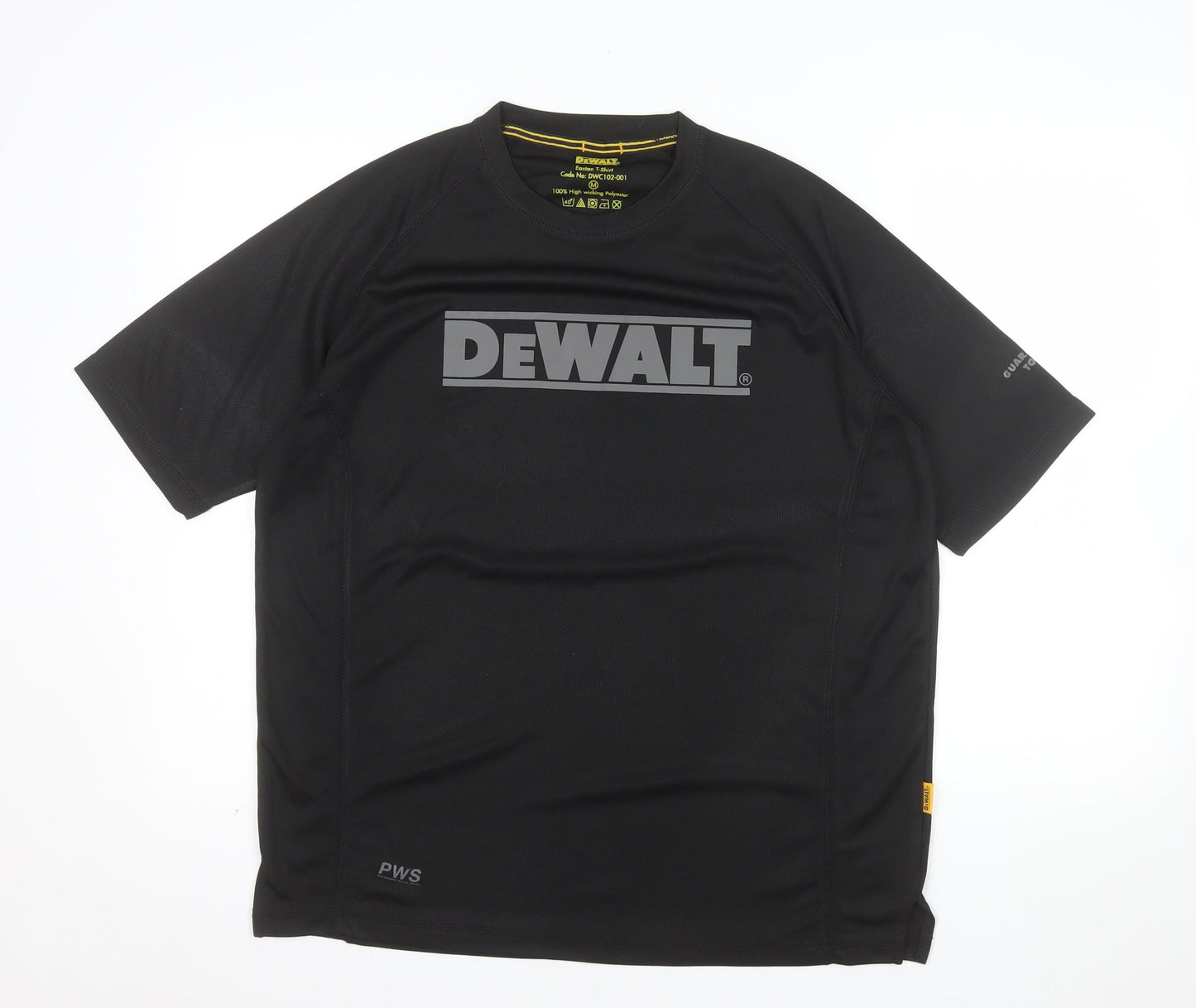 DeWalt Men's Black Medium Moisture Wicking Crew Neck T-Shirt