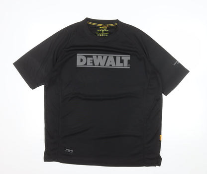 DeWalt Men's Black Medium Moisture Wicking Crew Neck T-Shirt