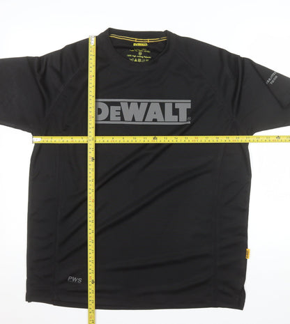 DeWalt Men's Black Medium Moisture Wicking Crew Neck T-Shirt