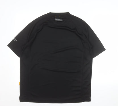 DeWalt Men's Black Medium Moisture Wicking Crew Neck T-Shirt
