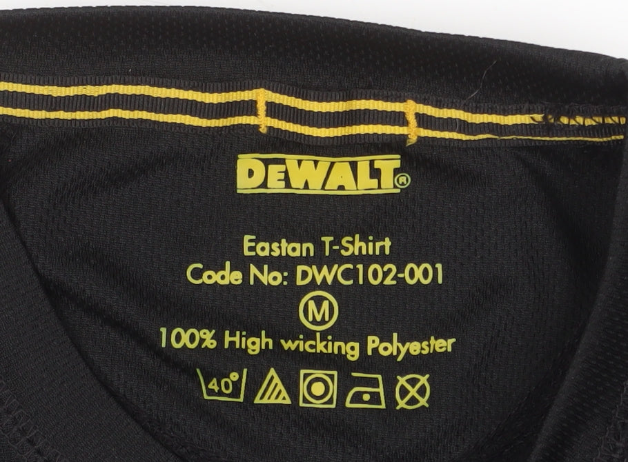 DeWalt Men's Black Medium Moisture Wicking Crew Neck T-Shirt