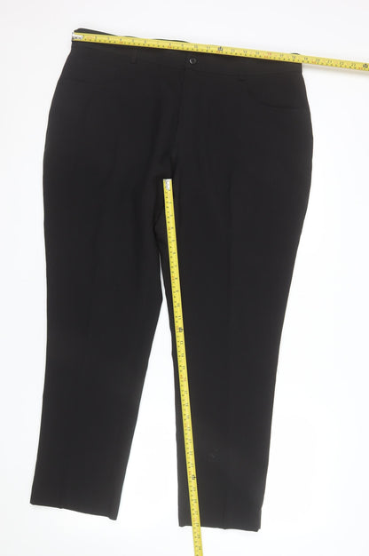 Taylor & Wright Men's Black Slim Fit Dress Trousers 38S Polyester