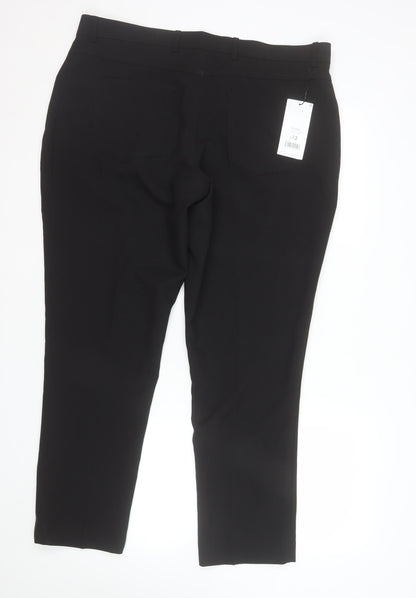 Taylor & Wright Men's Black Slim Fit Dress Trousers 38S Polyester