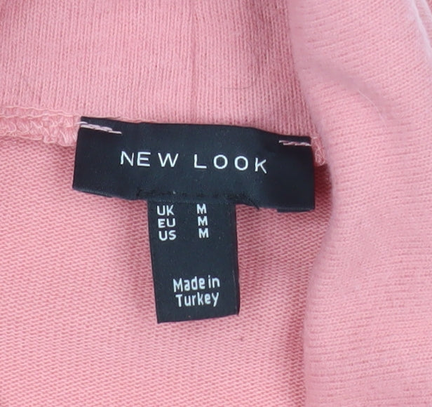 New Look Women Pink Roll Neck Long Sleeve Jumper Size M