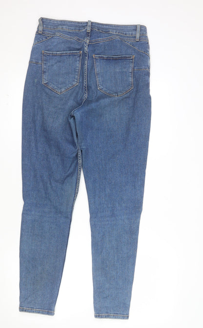 New Look Women Blue Skinny Lift & Shape Jeans Size 14