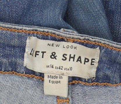 New Look Women Blue Skinny Lift & Shape Jeans Size 14