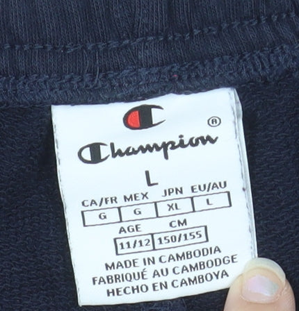 Champion Teens Black L Athletic Gym Training Shorts