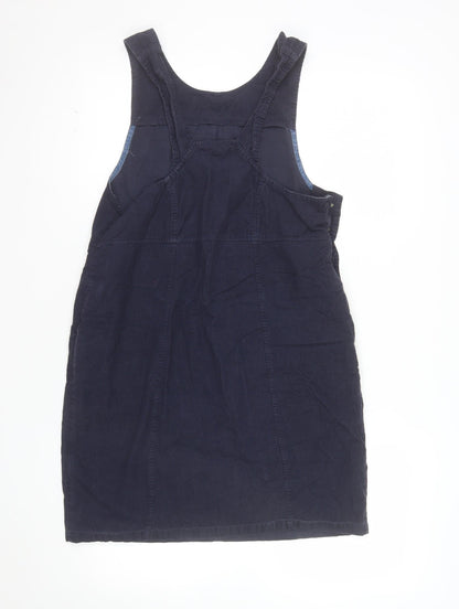 Roman Petite Women's Blue Cotton Pinafore Dress Size 10