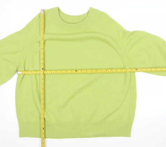 Next Women Green Lambswool Crew Neck Jumper Size XL