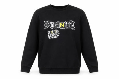 Fortnite Boys Black L Graphic Print Pullover Sweatshirt