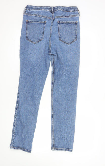 F&F Women’s Blue Mid Rise Skinny Stretch Denim Jeans Size 12